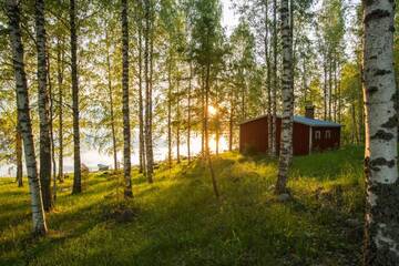 Фото номера Коттедж с 2 спальнями и сауной Дома для отпуска Resort Naaranlahti Cottages г. Нааранлахти 10