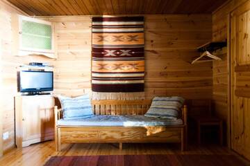 Фото номера Коттедж с 2 спальнями и сауной Дома для отпуска Resort Naaranlahti Cottages г. Нааранлахти 21