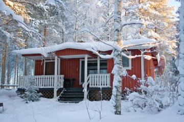 Фото номера Коттедж с 2 спальнями и сауной Дома для отпуска Resort Naaranlahti Cottages г. Нааранлахти 25